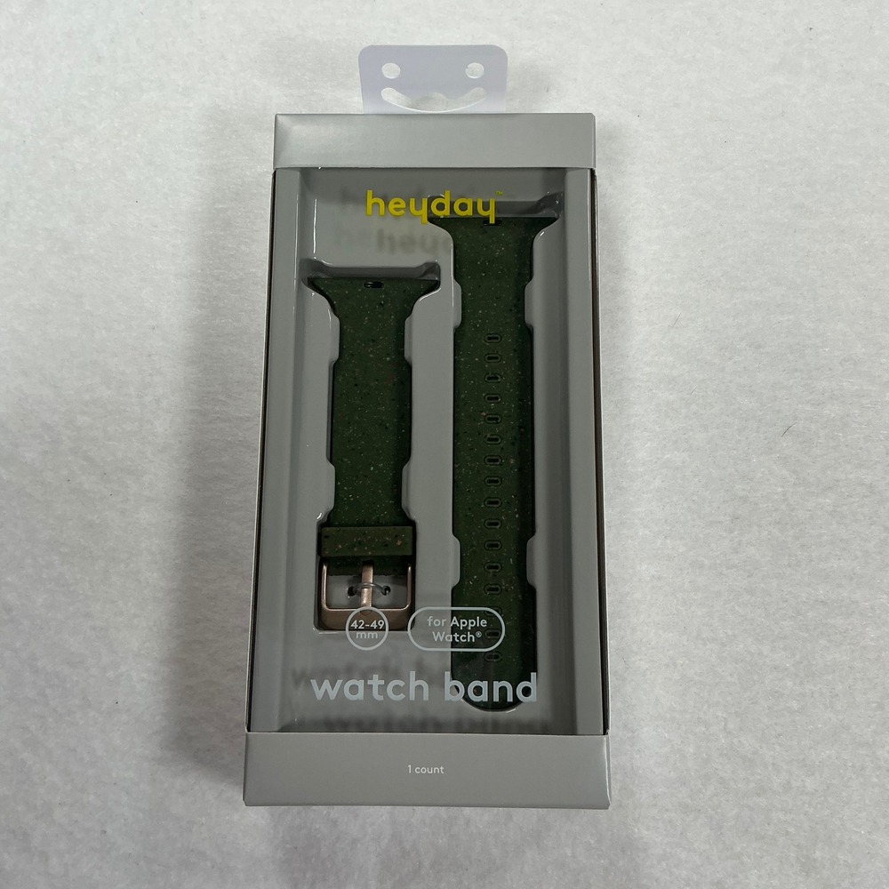 Heyday Apple Watch Silicone Band 42-49mm Olive Speckle Green New